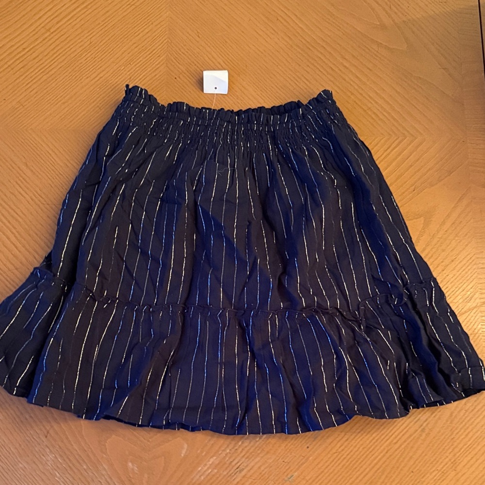 GAP Navy and White Striped Skirt